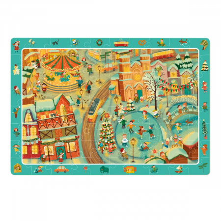 Puzzle de observare, Iarna in oras, 80 piese, 5-10 [1]