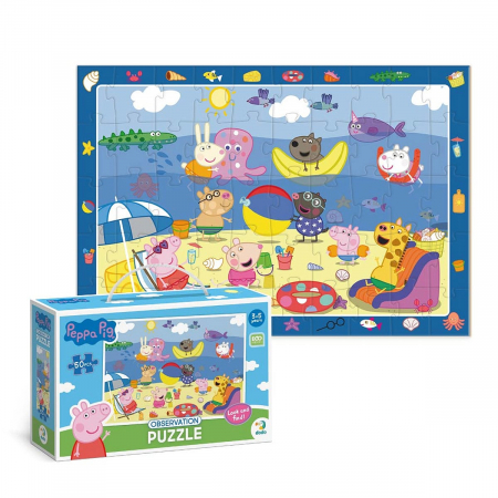 Puzzle de observare Peppa Pig, Vacanta de vara, 50 piese, 5-10 [3]