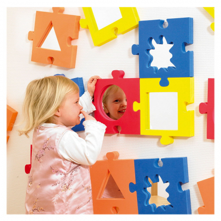 Puzzle din burete cu oglinzi, 4 piese, TickiT [1]