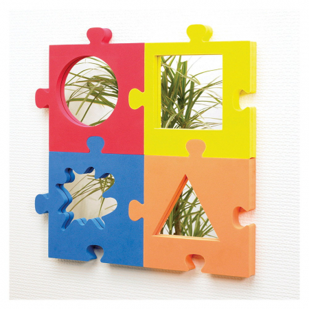 Jucării STEM, Știință şi Experimente - Puzzle din burete cu oglinzi, 4 piese, TickiT
