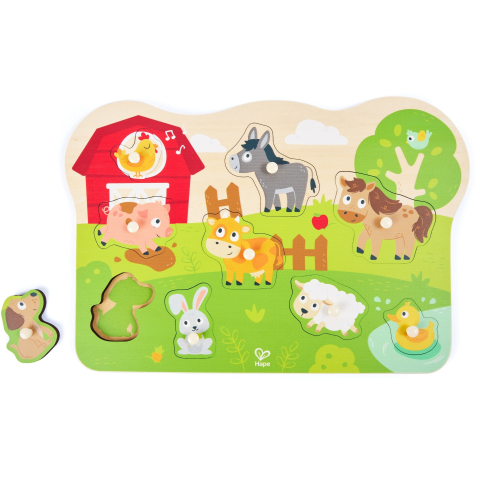 Puzzle din lemn - Animale de la ferma varsta 2 ani+ [1]