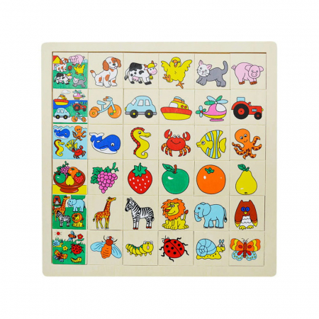 Jucării și Jocuri pentru copii - Puzzle din lemn, Cauta imaginile, 2-5 ani