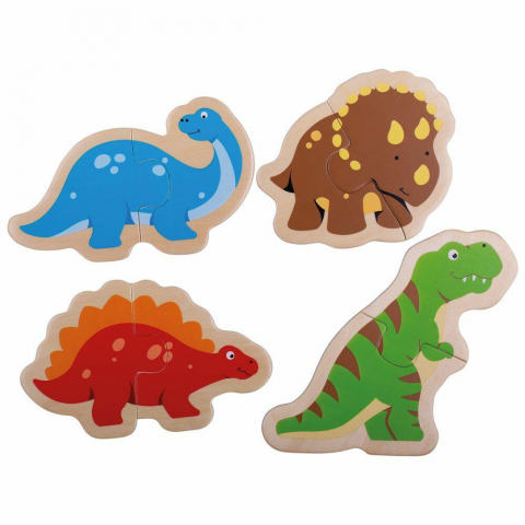 Jucării și Jocuri pentru copii - Puzzle din lemn - Dinozauri