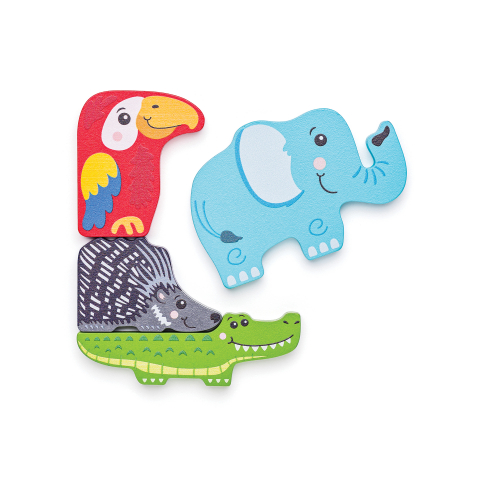 Puzzle din lemn - Forme de animale, copii varsta 3 ani+,6 ani+ [2]