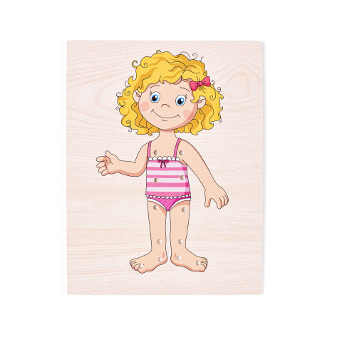 Puzzle din lemn - Imbraca fetita, copii varsta 3 ani+ [3]