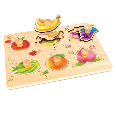 Puzzle din lemn in straturi - Fructe, copii varsta 2 ani+ [1]