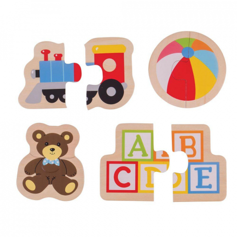 Puzzle din lemn - Jucarii (8 piese) [1]