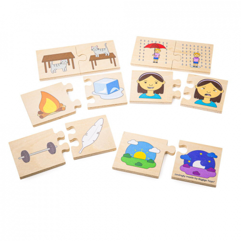 Jucării și Jocuri pentru copii - Puzzle din lemn - Notiuni opuse