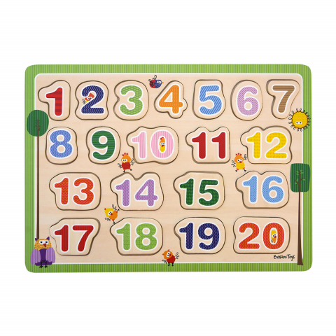 Jucării și Jocuri pentru copii - Puzzle din lemn - Numar de la 1 - 20