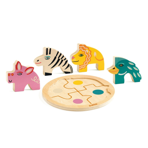 Puzzle din lemn Rondo Leo, Djeco Baiat, Fata, varsta 1 - 3 ani, 3 - 6 ani [1]