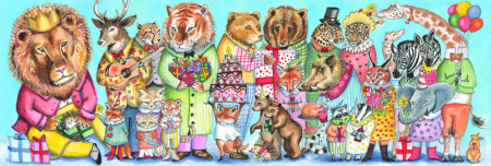 Puzzle 100 - 299 piese - Puzzle Aniversarea Regelui Leu, 100 piese, Djeco