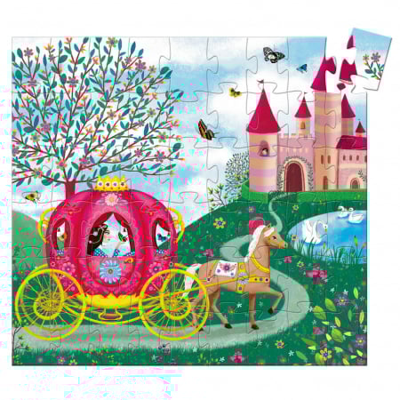 Caleasca Elisei, Puzzle 54 piese in cutie eleganta, Djeco, varsta 3 - 6, 6 - 9 ani, Fata [3]
