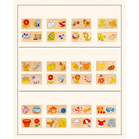 Puzzle din Lemn Duo ⭐ Ce mananca animalele, Asociere [2]