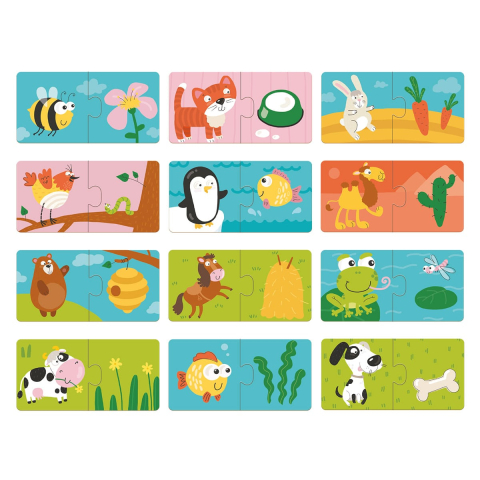 Puzzle Duo – Ce mananca animalele?, copii varsta 3-5 ani [3]