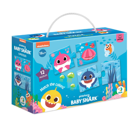Jucării și Jocuri pentru copii - Puzzle duo de potrivire a culorilor, Baby Shark, varsta 2-5 ani
