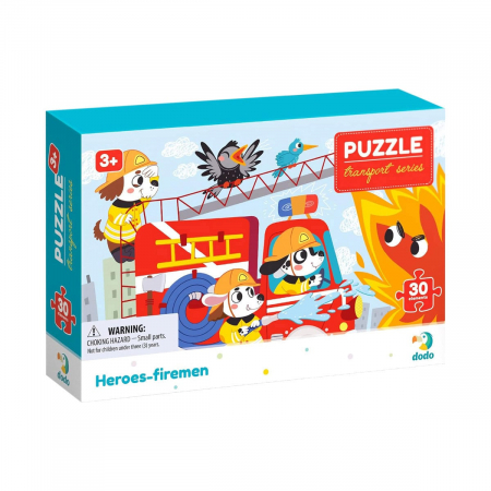 Jucării și Jocuri pentru copii - Puzzle educativ, Eroii pompieri, 30 piese, 3-6 ani