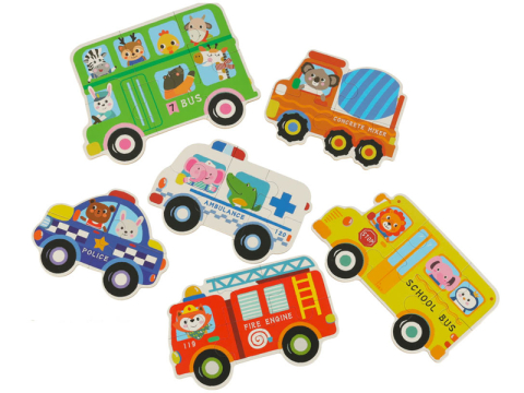 Puzzle Educativ pentru Copii cu Vehicule, 30 Piese si Cutie Practica [2]