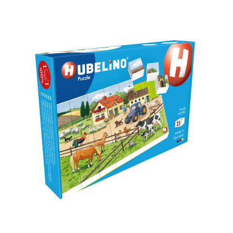Puzzle Ferma de animale Hubelino (35 piese), copii varsta 4 ani+,6 ani+ [3]