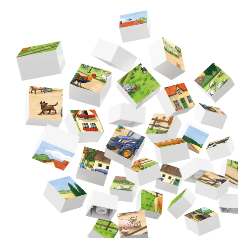 Puzzle Ferma de animale Hubelino (35 piese), copii varsta 4 ani+,6 ani+ [1]