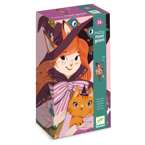 Jucării și Jocuri pentru copii - Puzzle gigant Vrajitoarea Lily, Djeco, varsta 3 - 6 ani, Baiat, Fata