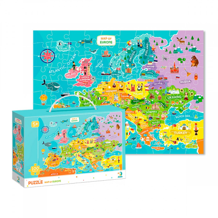 Puzzle Harta Europei, 100 piese, 5-10 [2]