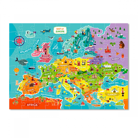 Puzzle Harta Europei, 100 piese, 5-10 [1]