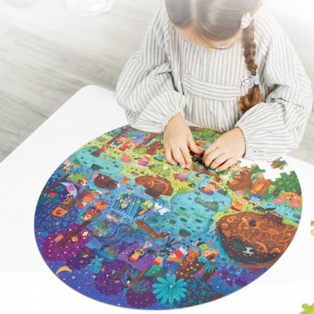 Jucării și Jocuri pentru copii - Puzzle in cutie cadou, O zi in padure, 150 piese, nivel avansat