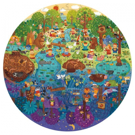 Puzzle in cutie cadou, O zi in padure, 150 piese, nivel avansat [7]