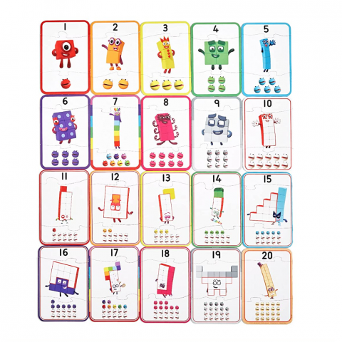 Puzzle Educativ, Cifre, Alfabet - Puzzle - Invat sa numar de la 1 - 20 - Numberblocks