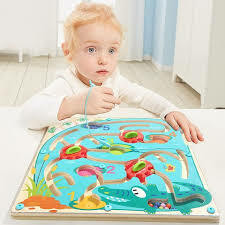 Jucarii de Indemanare, Sortare, Motricitate - Puzzle labirint - Crocodilul