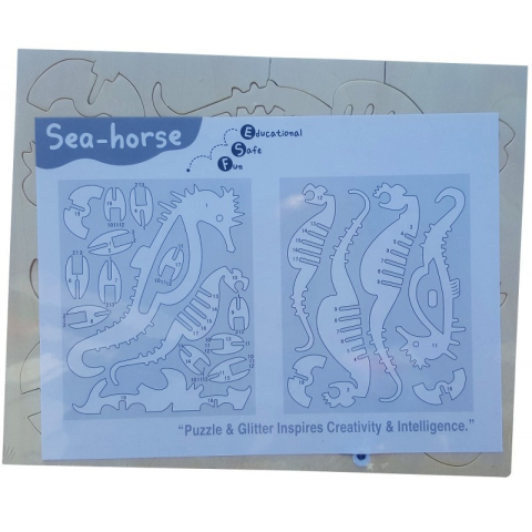 Puzzle lemn 3D - Caluti de mare, de colorat, Amos [1]