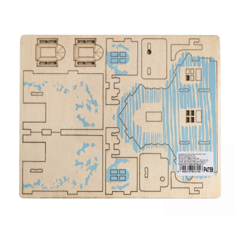 Puzzle lemn 3D - Casa din padure, 210x170mm, 2 foi, CNX, A-113 [2]