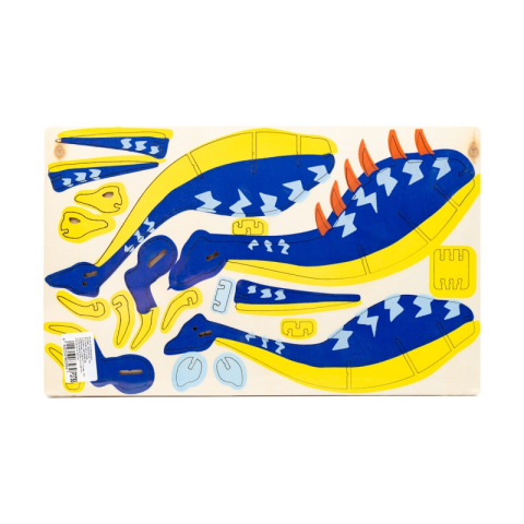 Puzzle lemn 3D - Dinozaur, 2 foi, 39 piese, Colorarte, B-056 [1]