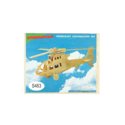 Jucării și Jocuri pentru copii - Puzzle lemn 3D - Elicopter, 2 foi, Colorarte, HR103/P007-2/ZZL11/A-01