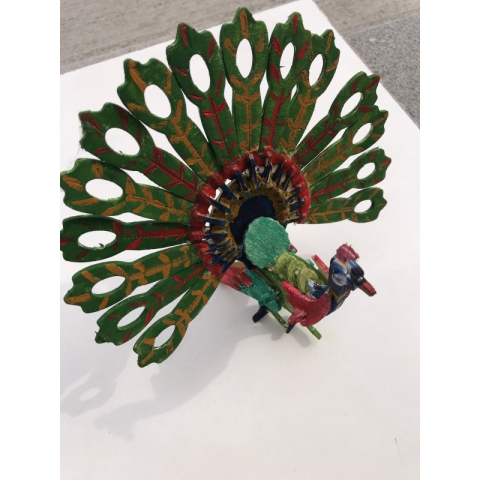 Jucării și Jocuri pentru copii - Puzzle lemn 3D - Paun, 2 foi, Colorarte