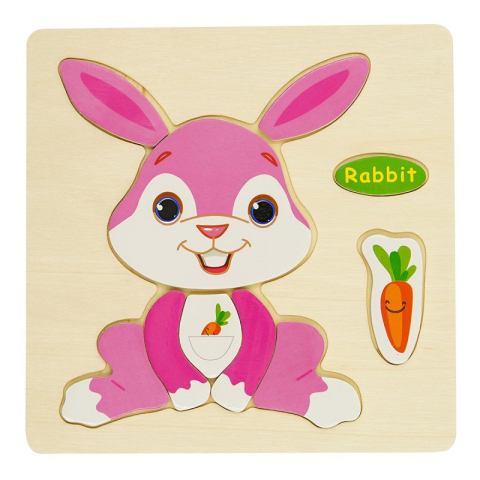 Jucării și Jocuri pentru copii - Puzzle lemn - Mini Animale, diverse modele, Colorarte