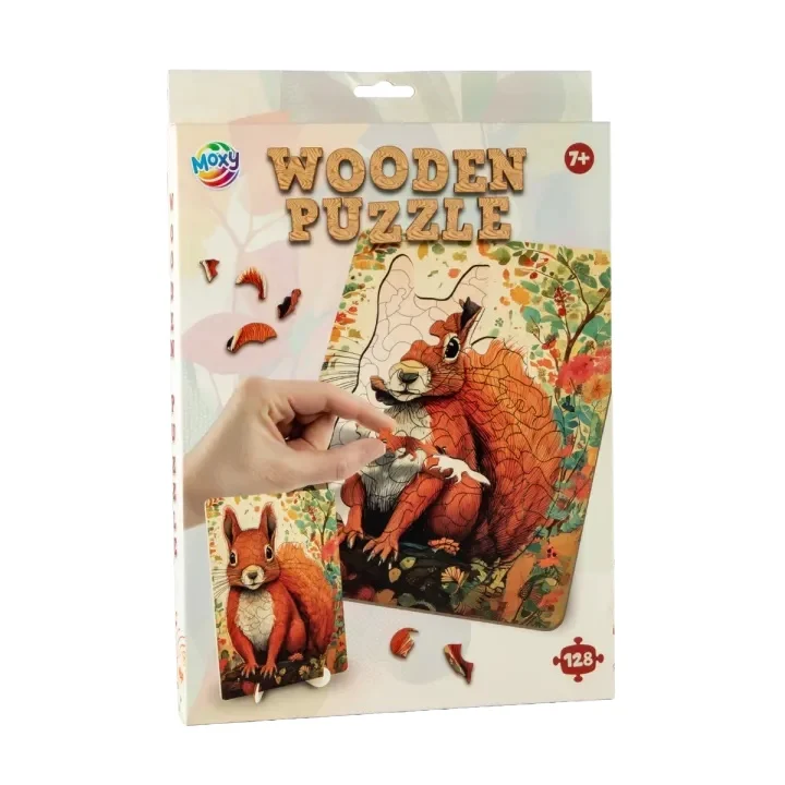 Jucării și Jocuri pentru copii - Puzzle lemn Veverita 130 piese  Grafix 