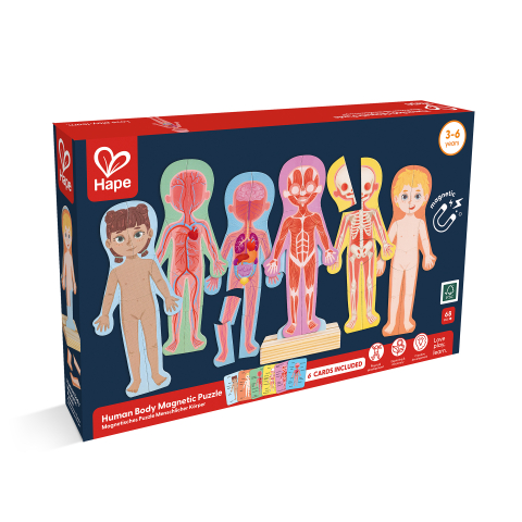 Puzzle magnetic pentru copii - Corpul uman (68 piese), copii varsta 3 ani+,6 ani+ [2]