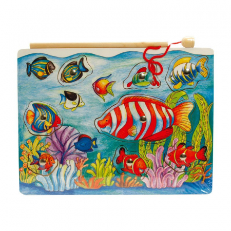 Puzzle cu piese magnetice - Puzzle magnetic de pescuit