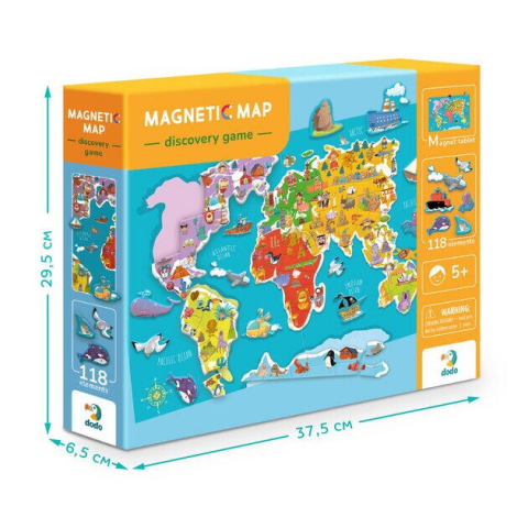 Puzzle magnetic - Harta lumii (118 piese) [1]