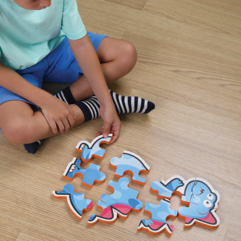 Puzzle maxi, 10 piese- albastru [2]