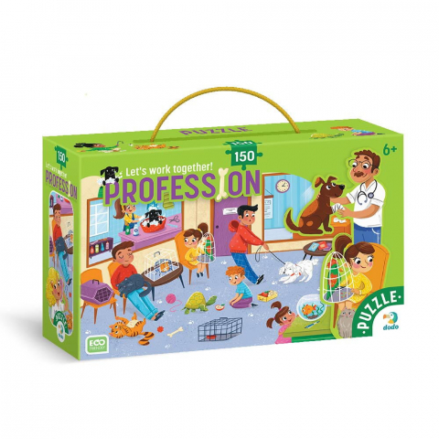 Puzzle 100 - 299 piese - Puzzle meserii - Medic veterinar (150 piese)