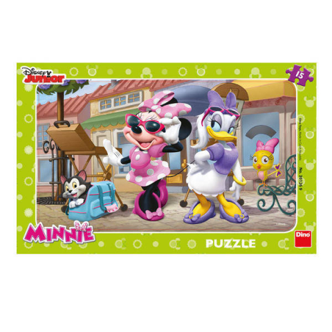 Jucării și Jocuri pentru copii - Puzzle - Minnie si Daisy la plimbare (15 piese)