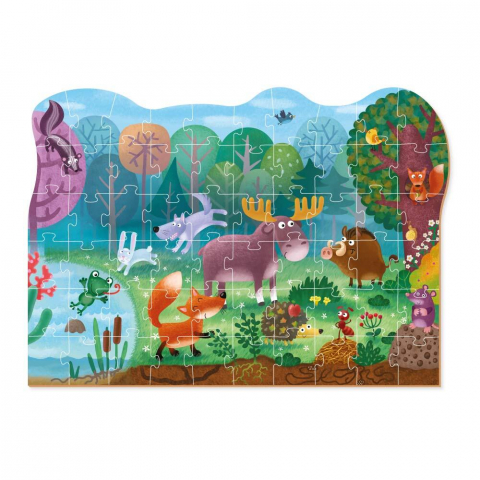 Puzzle - Minunatele animalute din padure (60 piese) [1]