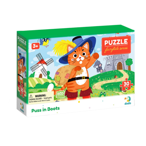 Jucării și Jocuri pentru copii - Puzzle Motanul Încălțat, 30 piese, varsta 3-6 ani
