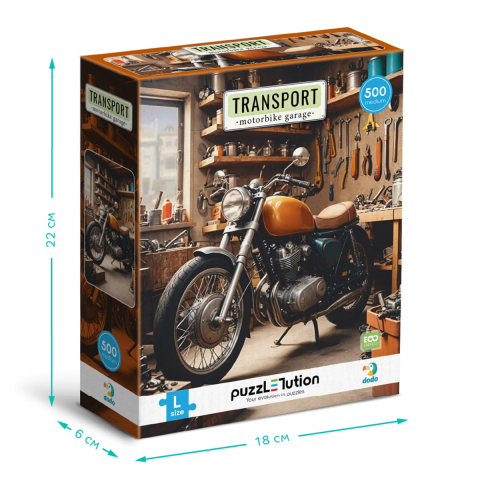 Puzzle Motorbike Garage, 500 piese, copii varsta 8+ ani [5]