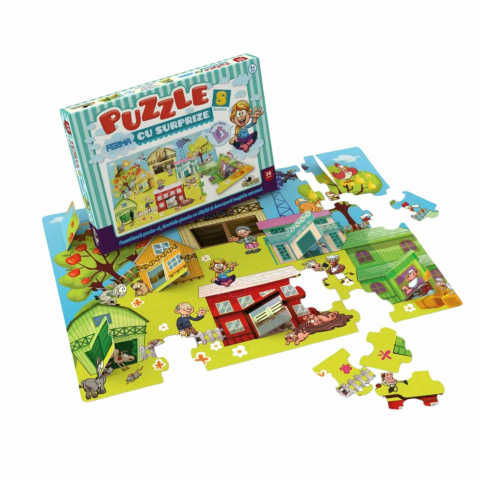 Jucării și Jocuri pentru copii - Puzzle Noriel - Ferma Cu Surprize, 36 Piese