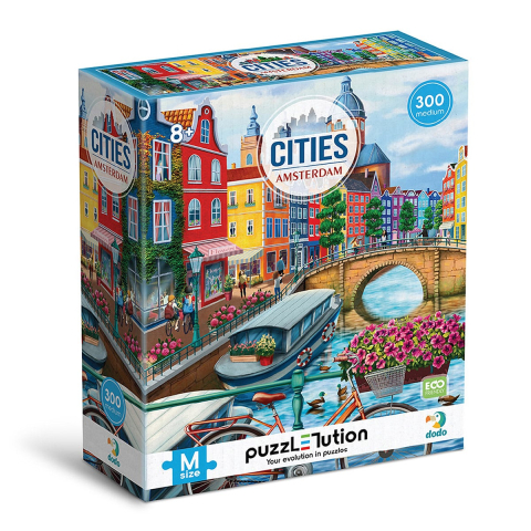 Jucării și Jocuri pentru copii - Puzzle orase, Amsterdam, 300 piese, copii varsta 8+ ani