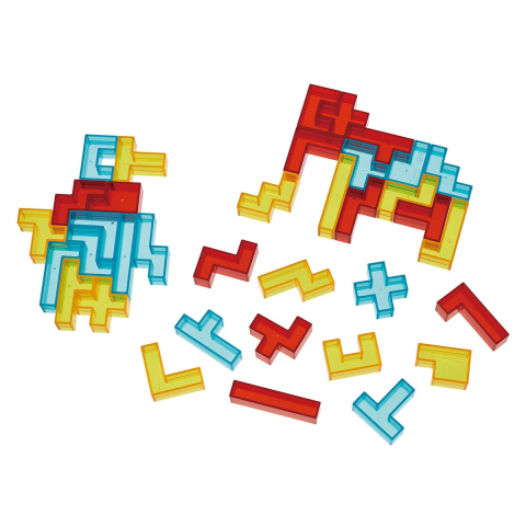 Puzzle Pentomino, forme 3D si carduri cu activitati, copii varsta 2-9 ani [2]