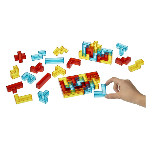 Puzzle Pentomino, forme 3D si carduri cu activitati, copii varsta 2-9 ani [1]